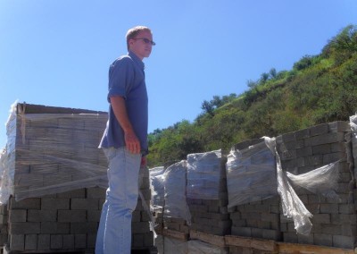Daniel inspecting the stock keeping location