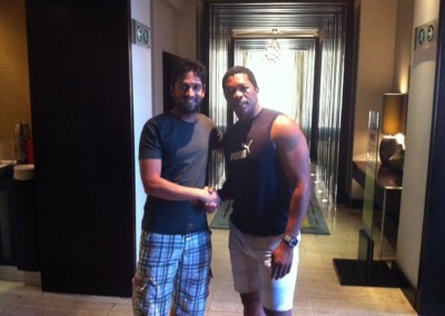 Mr Imraan Lockhat meets cricket legend Makhaya Ntini